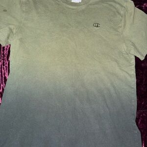 Champion Men's Fade-Dyed Olive Crew T-Shirt